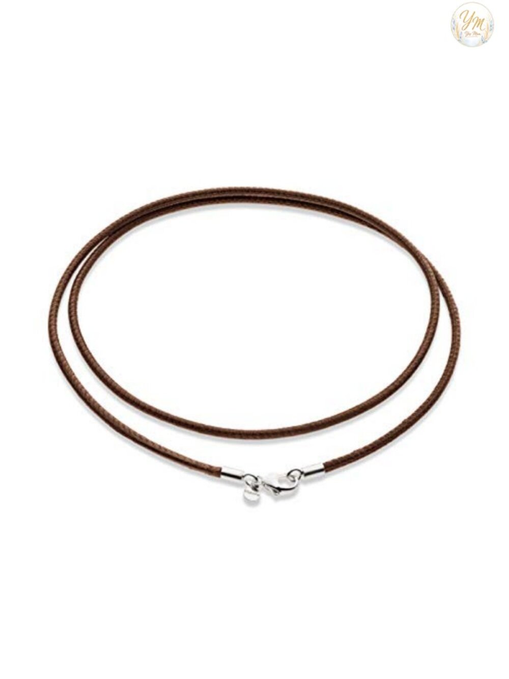 Sterling Silver Italian Leather Necklace Lobster Clasp Unisex 26" Gift Boxed